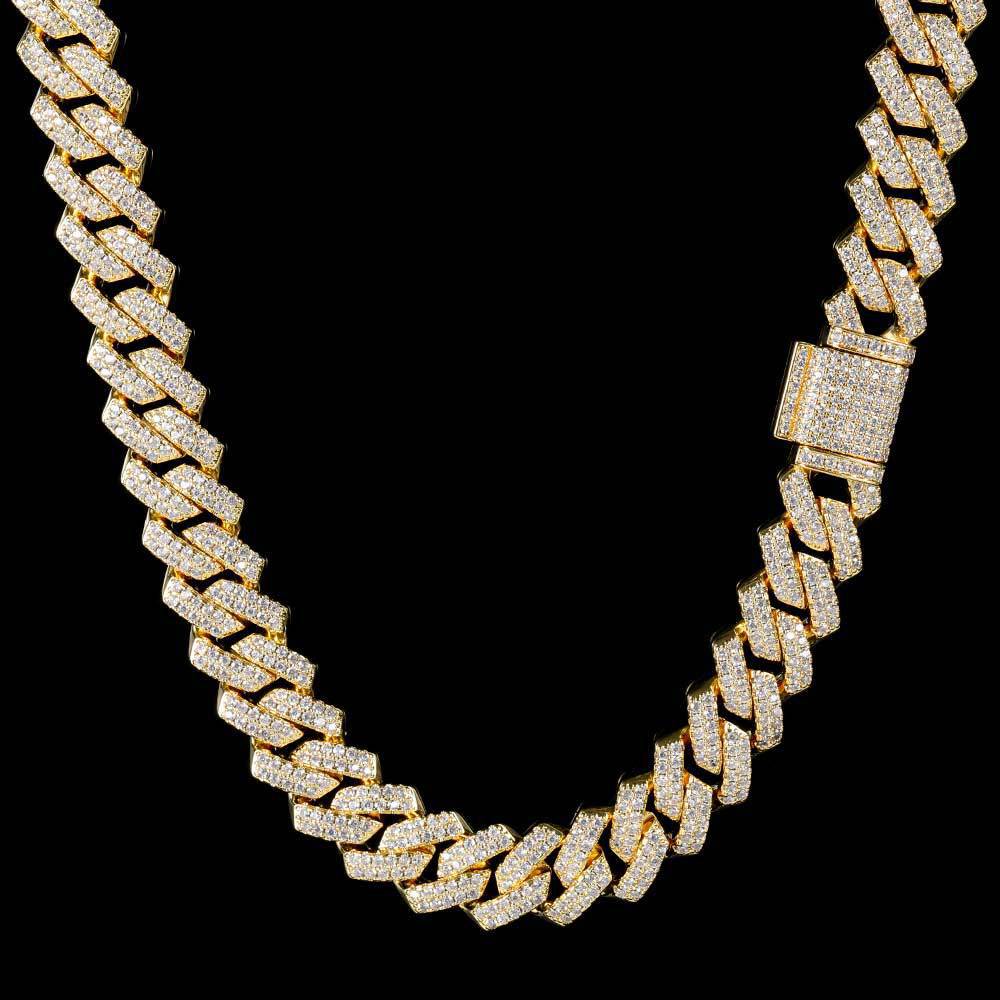 Iced Out Rhombus Cuban Link Necklace