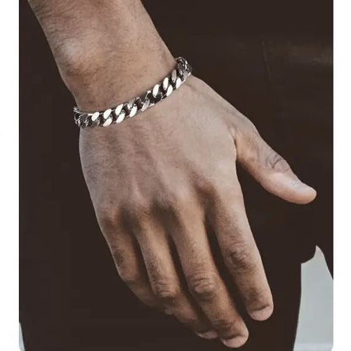 925 Sterling Silver cuban Link Chain Bracelet