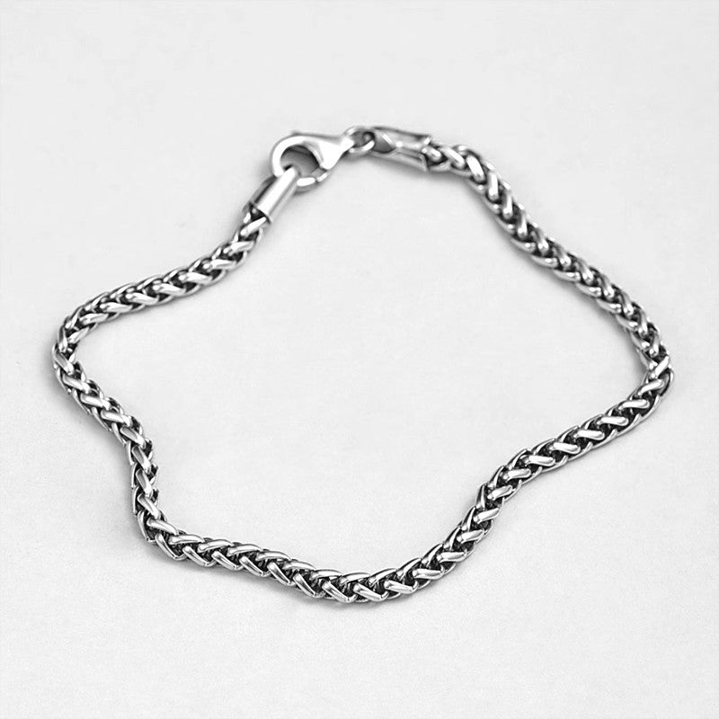 925 silver keel bracelet Cuban chain