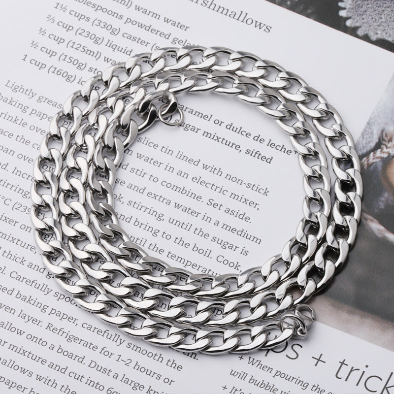 Titanium steel Cuban necklace
