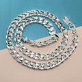 Wide Square Link Cuban Chain Necklace