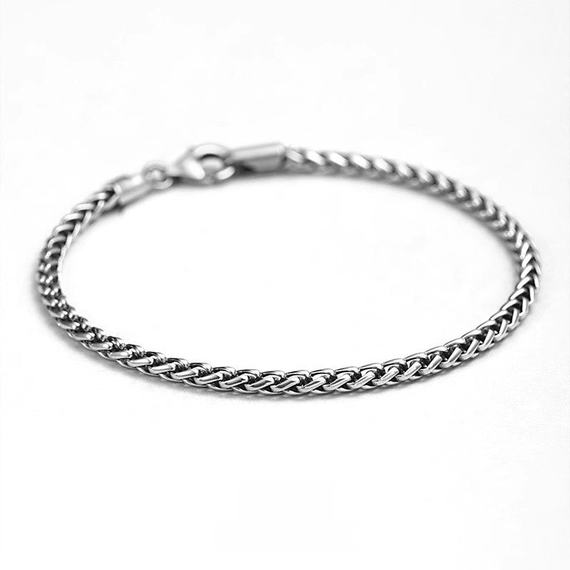 925 silver keel bracelet Cuban chain
