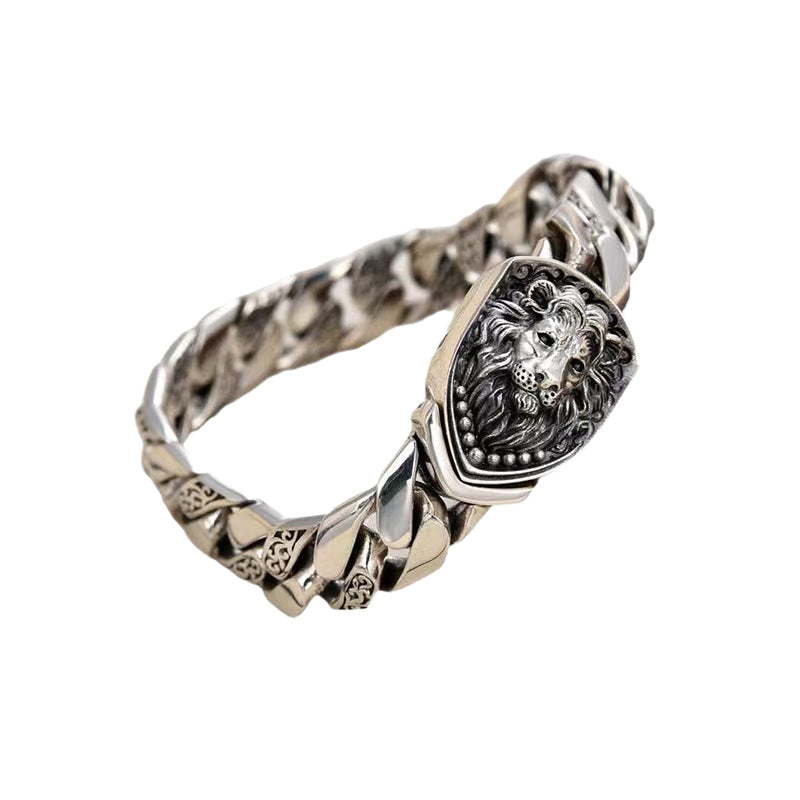 Vintage Lion Cuban Link Bracelet