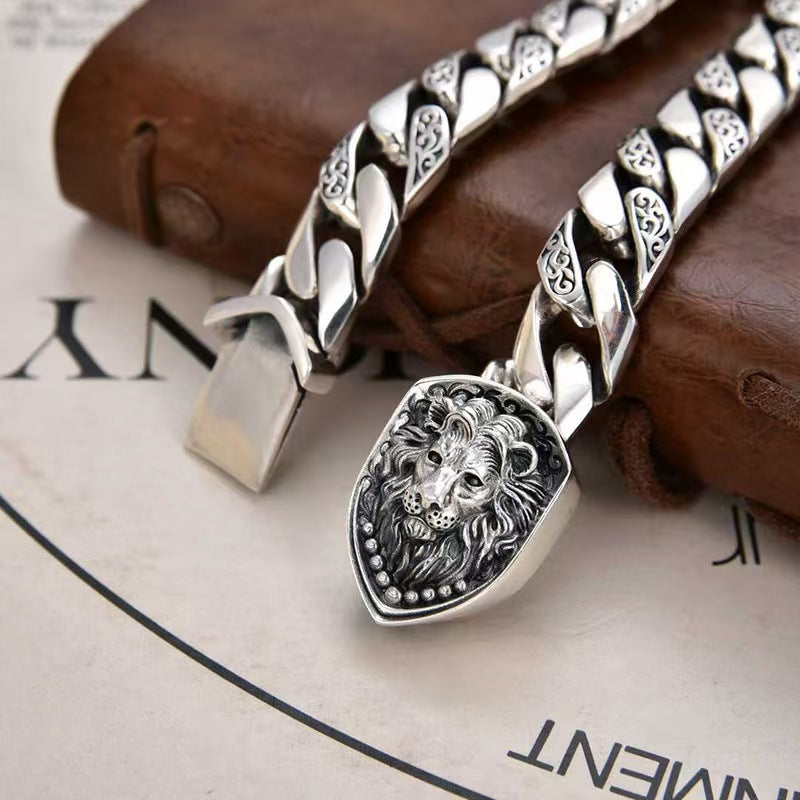 Vintage Lion Cuban Link Bracelet