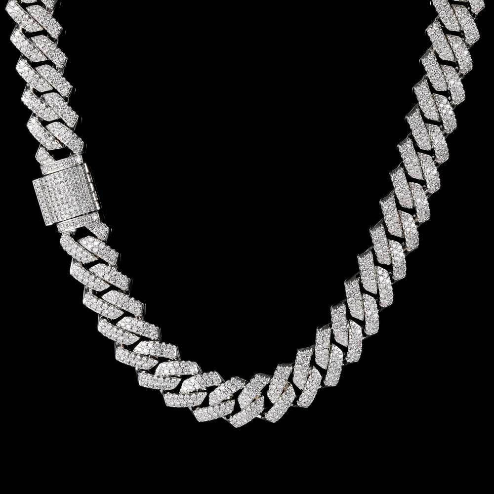 Iced Out Rhombus Cuban Link Necklace