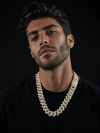 Iced Out Rhombus Cuban Link Necklace
