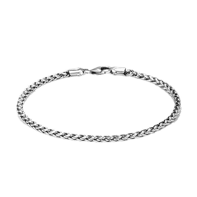 925 silver keel bracelet Cuban chain