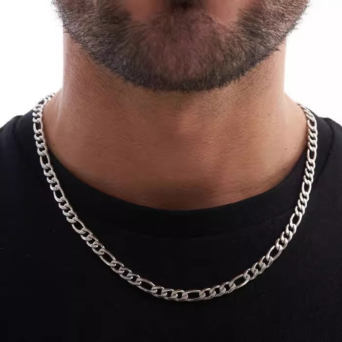Titanium Steel Cuban Chain Necklace Unisex Plain Hip-Hop Style
