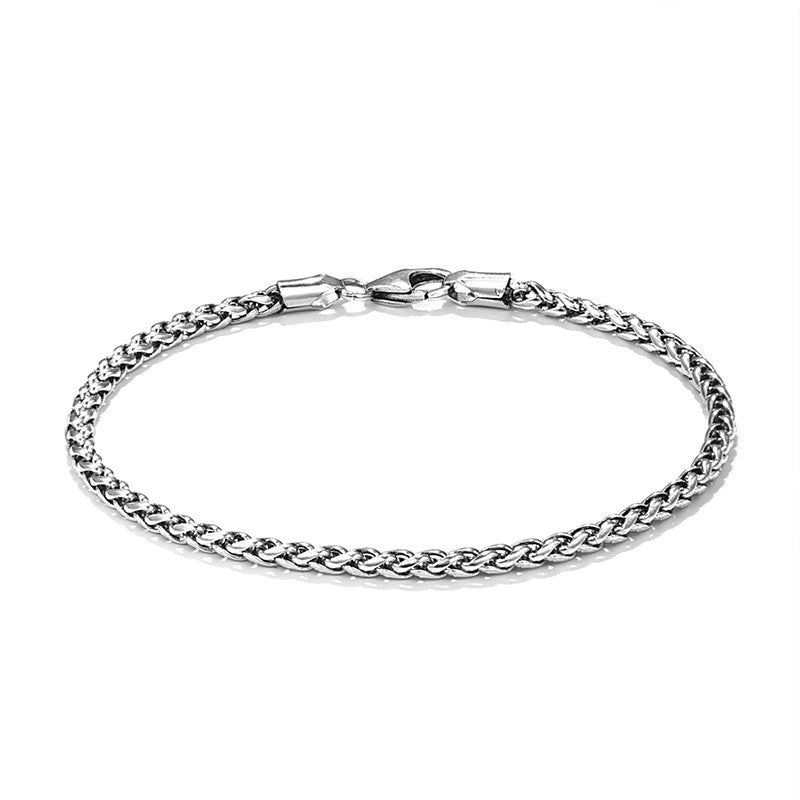 925 silver keel bracelet Cuban chain