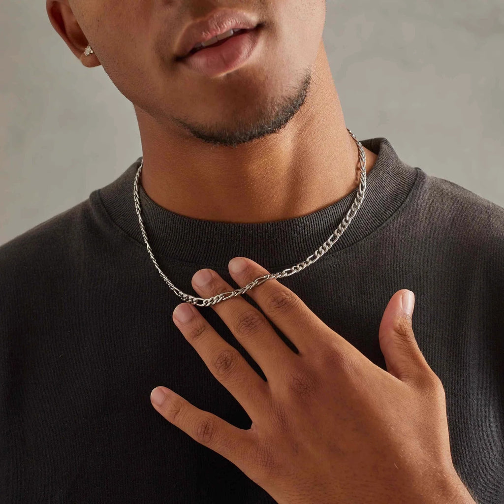 Titanium Steel Cuban Chain Necklace Unisex Plain Hip-Hop Style