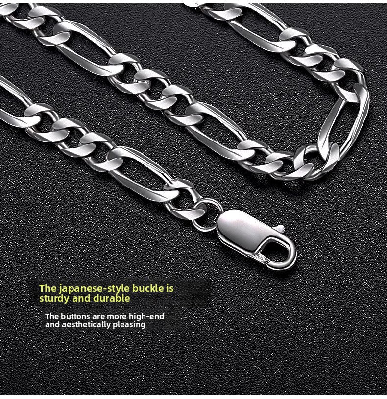 Titanium Steel Cuban Chain Necklace Unisex Plain Hip-Hop Style
