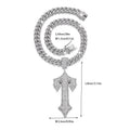 Hip Hop Letter Pendant Necklace with Cuban Chain